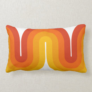 Mid Century Curves Throw Pillow Lumbar 13x21
