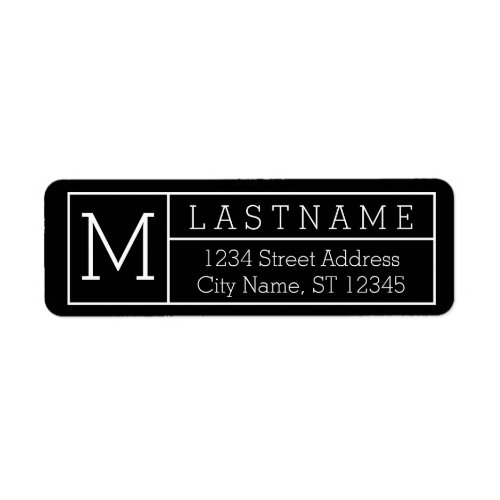 Mid Century Custom Family Name _ Return Address Label