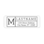 Mid Century Custom Family Name - Return Address Label<br><div class="desc">A simple,  no frills design for any business or home office. Add your names and street address for a easy way to send mail.</div>