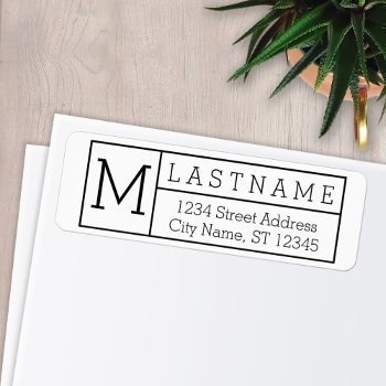 Mid Century Custom Family Name - Return Address Label by BusinessStationery at Zazzle