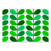 Mid Century Danish Leaves, Emerald and Lime Green (Front Horizontal)