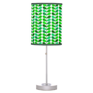 Mid Century Danish Leaves, Emerald and Lime Green Table Lamp
