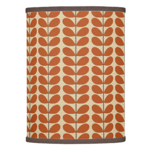 Mid Century Danish Leaves, Rust Brown and Beige Lamp Shade