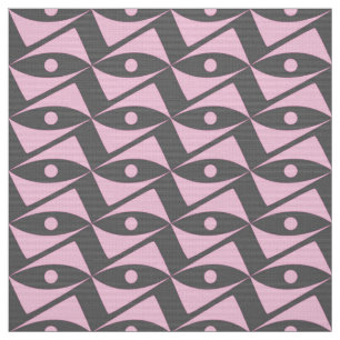 Mid-Century Delta Wings - pink and grey Fabric