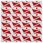 Mid-Century Delta Wings - red and white Fabric