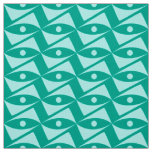 Mid-Century Delta Wings - turquoise &amp; aqua Fabric