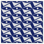 Mid-Century Delta Wings - white and navy Fabric