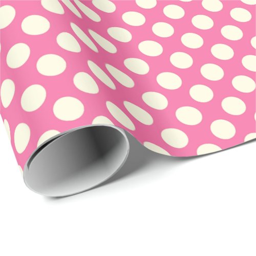 Mid_Century dots _ citrus colors pink Wrapping Paper