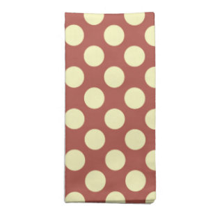 Mid-Century dots - Earth colors, brown Cloth Napkin