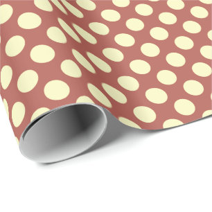 Mid-Century dots - Earth colors, brown Wrapping Paper