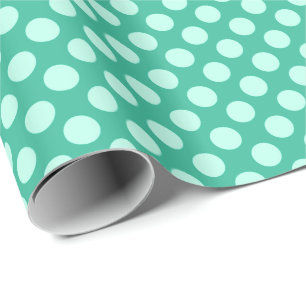 Mid-Century dots - Earth colors, turquoise Wrapping Paper