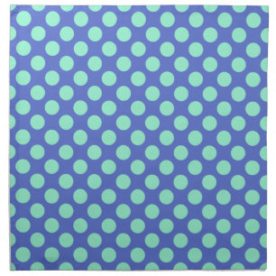 Mid-Century dots - multi pastels, blue Cloth Napkin