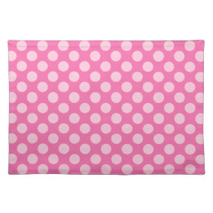 Mid-Century dots - multi pastels, pink Placemat