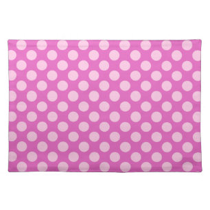 Mid-Century dots - pink and coral, fuchsia Placemat