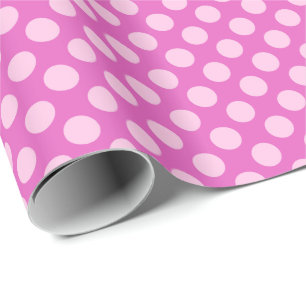 Mid-Century dots - pink and coral, fuchsia Wrapping Paper