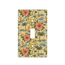 Mid Century Faded Hawaiian Shirt Print