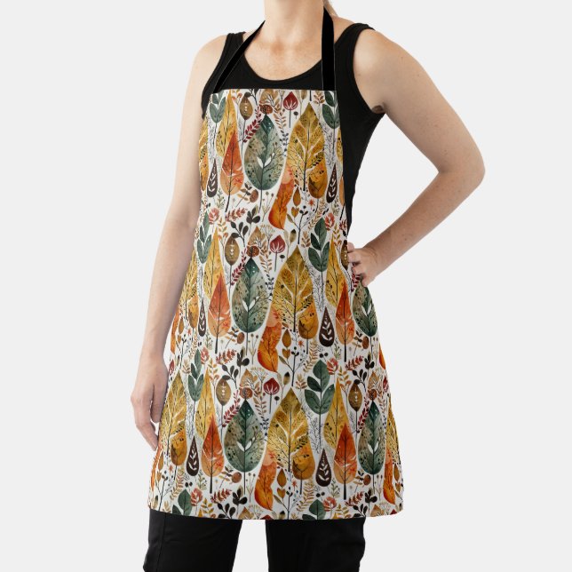 Mid-Century Fall Forest Apron (Insitu)