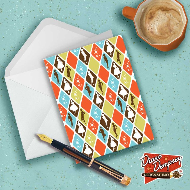 Mid-Century Fashion Silhouettes note cards (Creator Uploaded)
