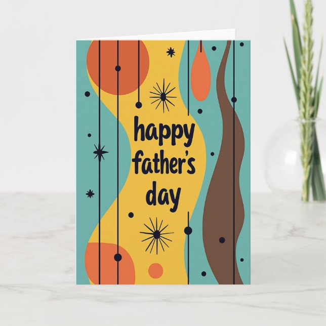 Mid Century Fathers Day Card (Front)