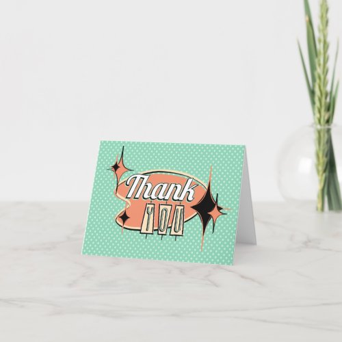 Mid_Century Fifties Folded Thank You Card