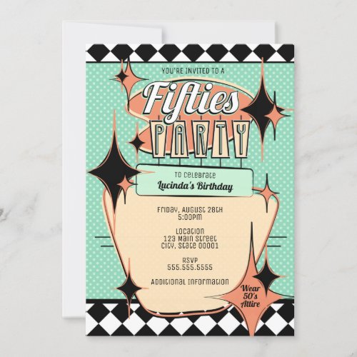 Mid_Century Fifties Party Invitation