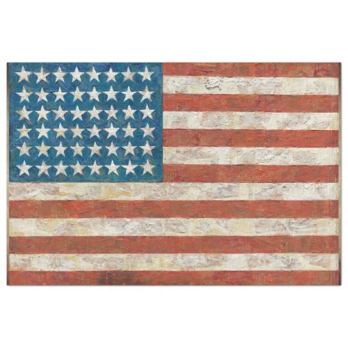 MID CENTURY FLAG ART BY JASPER JOHNS TISSUE PAPER