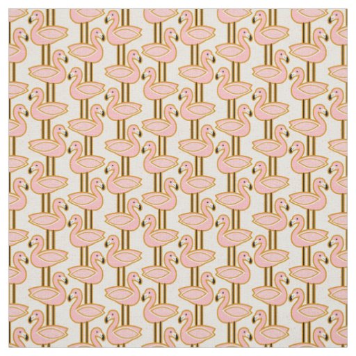 Mid century flamingo fabric
