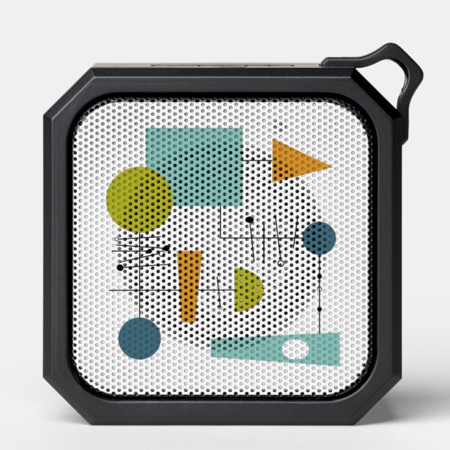 Mid Century Flow Chart Geometric Shapes Bluetooth Speaker (Front)