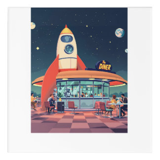 Mid-Century Futurismus Acrylic Print