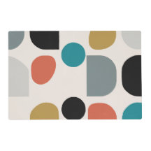 Mid Century Geo Laminated Placemat