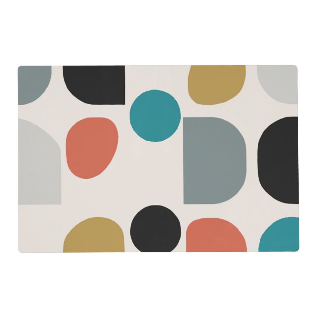 Mid Century Geo Laminated Placemat (Front)