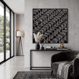 Mid century geometric abstract minimalist pattern Poster