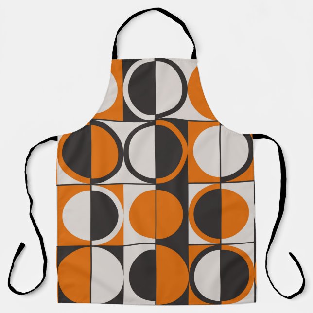 Mid-century geometric abstract pattern with simple apron (Front)
