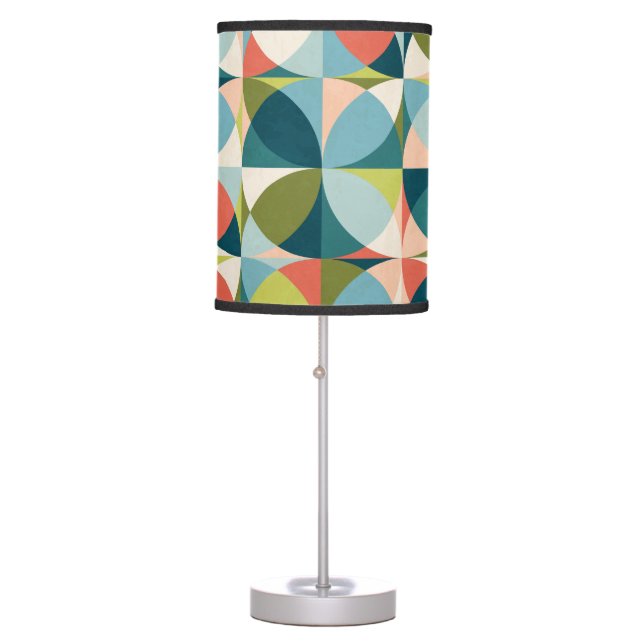 Mid-Century Geometric, Abstract Seamless Design. Table Lamp (Front)