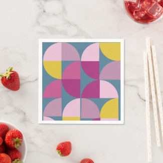 Mid Century Geometric Design  Napkins