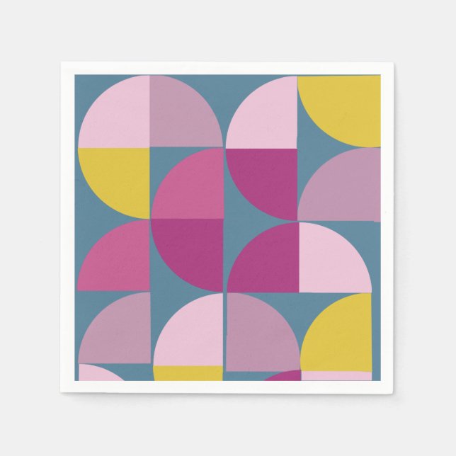 Mid Century Geometric Design  Napkins (Front)