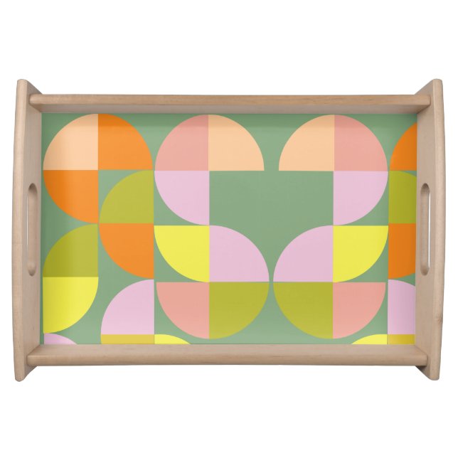 Mid Century Geometric Design  Serving Tray (Front)