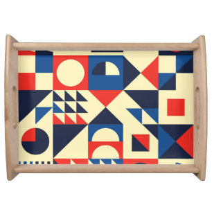 Mid-Century Geometric: Funky Retro Pattern. Serving Tray