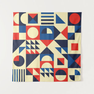 Mid-Century Geometric: Funky Retro Pattern. Tapestry