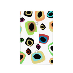 Mid-Century Geometric Light Switch Cover