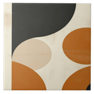 Mid-Century Geometric Mastery No 1 Ceramic Tile