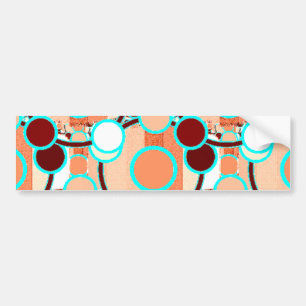 mid-century Geometric Pattern Bumper Sticker