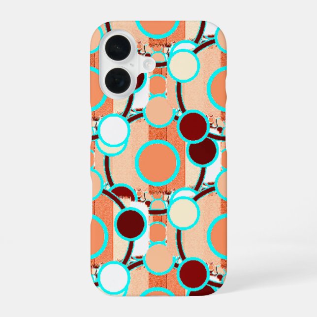 mid-century Geometric Pattern Iphone Case (Back)