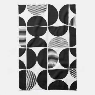 Mid Century Geometric Pattern Kitchen Towel
