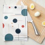 Mid Century Geometric Pattern Kitchen Towel<br><div class="desc">Inspired by the Mid-Century,  this design features geometric shapes in a seamless pattern.</div>