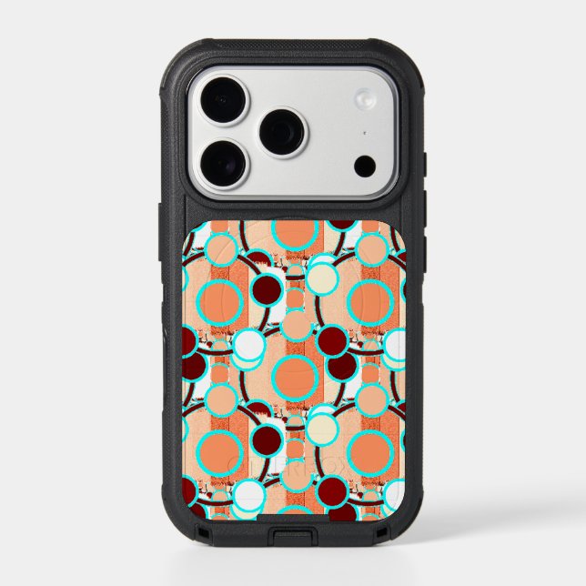 mid-century Geometric Pattern Otterbox iPhone Case (Back)