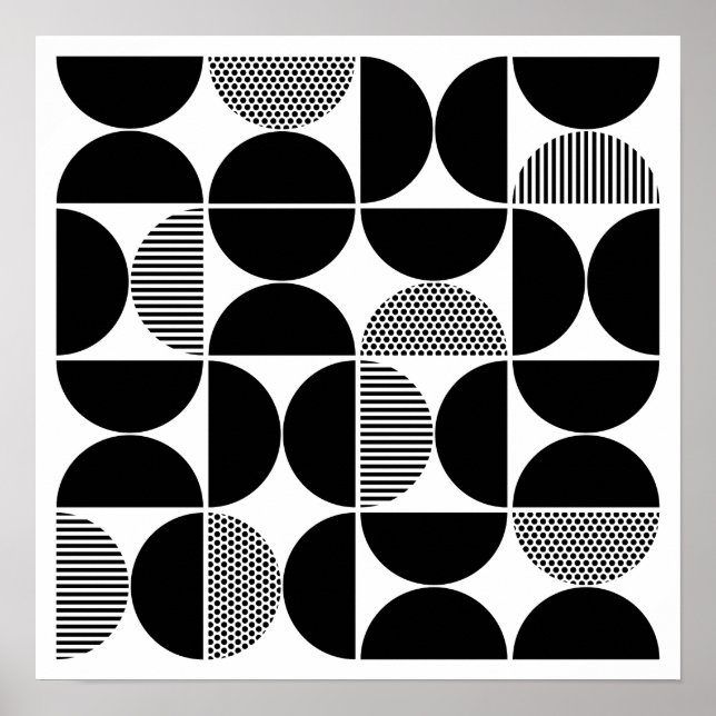 Mid Century Geometric Pattern Poster (Front)