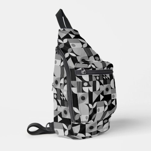 Mid Century Geometric Pattern Sling Bag