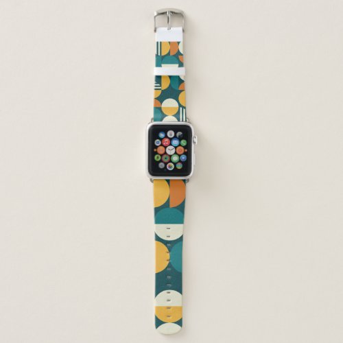 Mid_Century Geometric Retro Minimalist Design Apple Watch Band