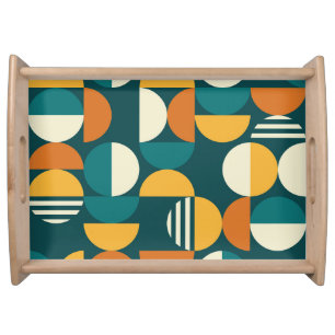 Mid-Century Geometric: Retro Minimalist Design. Serving Tray